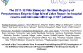 TCT-86. The 2011-12 Pilot European Sentinel Registry of Percutaneous Edge-to-Edge Mitral Valve Repair: In-hospital results and mid-term follow up of 587 patients