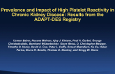 TCT-6. Prevalence and Impact of High Platelet Reactivity in Chronic Kidney Disease: Results from the ADAPT-DES Registry