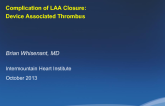Complication Following Left Atrial Appendage Occlusion