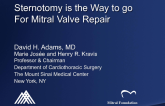 Sternotomy Is the Way to Go for Mitral Valve Repair