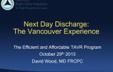 Next-Day Discharge: The Vancouver Experience