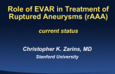 Role of EVAR in the Treatment of Ruptured AAA