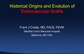 Historical Origins and Evolution of Endovascular Grafts