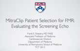 MitraClip Patient Selection for FMR I. Evaluating the Screening Echo