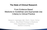 From Evidence-Based Medicine to Guidelines (and Appropriate Use Criteria) to Clinical Practice