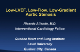 Case presentation: Low Flow, Low Gradient Severe AS