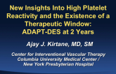 New Insights Into High Platelet Reactivity and the Existence of a Therapeutic Window: ADAPT-DES 2-Year Results