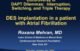 DES Implantation in a Patient with Atrial Fibrillation
