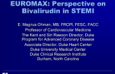 EURO MAXX: Perspectives on Bivalirudin in STEMI