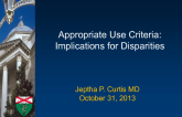 Impact of Appropriate Use Criteria on Over- and Under-Utilization of Invasive Procedures in Women, the Elderly and Minorities