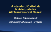 A Standard Cath Lab Is Adequate for All Transfemoral TAVR Cases!