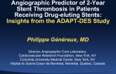 TCT-50. Angiographic Predictor of 2-Year Stent Thrombosis in Patients Receiving Drug-eluting Stents: Insights from the ADAPT-DES Study