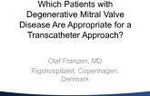 Which Patients with Degenerative Mitral Valve Disease Are Appropriate for a Transcatheter Approach?