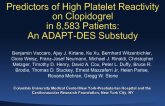 Correlates of High Platelet Reactivity on Clopidogrel in 8,533 Patients: An ADAPT-DES Substudy