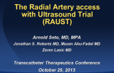 Radial arterial access with ultrasound trial.