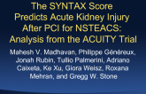 The SYNTAX Score Predicts Acute Kidney Injury After PCI for NSTEACS: Analysis from the ACUITY Trial