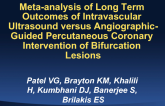 Meta-analysis of Long Term Outcomes of Intravascular Ultrasound versus Angiographic-Guided Percutaneous Coronary Intervention of Bifurcation Lesions