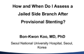 How and When Do I Assess a Jailed Side Branch After Provisional Stenting?