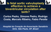 Is fetal aortic valvuloplasty effective to achieve a biventricular circulation after birth?