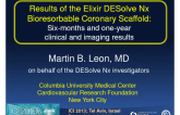 Results of the Elixir DESolve Nx Bioresorbable Coronary Scaffold: Six-Months and One-Year Clinical and Imaging Results