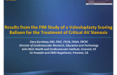 Results from the FIM Study of a Valvuloplasty Scoring Balloon for the Treatment of Critical AV Stenosis