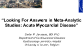 Looking For Answers in Meta-Analytic Studies: Acute Myocardial Disease