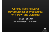 Chronic Iliac and Caval Revascularization Procedures: Who, How and Outcomes