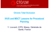 IVUS and MSCT Lessons for Procedural Planning