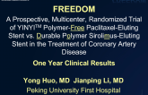 A Prospective, Multicenter, Randomized Trial of YINYI Polymer-Free Paclitaxel-Eluting Stent vs. Durable Polymer Sirolimus-Eluting Stent in the Treatment of Coronary Artery Disease