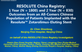RESOLUTE China Registry: 1 Year (N = 1800) and 2 Year (N = 830) Outcomes from an All-Comers Chinese Population of Patients Implanted with the Resolute™ Zotarolimus-Eluting Stent