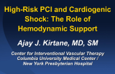 High-Risk PCI and Cardiogenic Shock: The Role of Hemodynamic Support