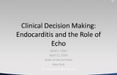 Clinical Decision Making: Endocarditis and the Role of Echo