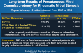 Relationship Between Valve Calcification andLong-term Results of Percutaneous Mitral Commissurotomy for Rheumatic Mitral Stenosis