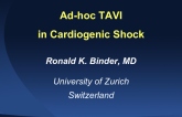 Ad-hoc TAVI in Cardiogenic Shock