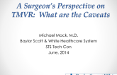 A Surgeons Perspective on TMVR: What are the Caveats?