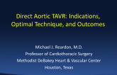 Direct Aortic TAVR: Indications, Optimal Technique, and Outcomes
