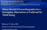 When Should Echocardiography be a Surrogate Alternative or Preferred for TAVR Sizing?