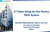 CT Valve Sizing for the Portico Self-Expanding TAVR System