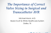 The Importance of Correct Valve Sizing in Surgical and Transcatheter AVR