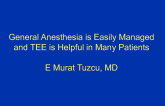 General Anesthesia is Easily Managed and TEE is Helpful in Many Patients
