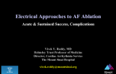 Electrical Approaches to AF Ablation: Acute & Sustained Success, Complications