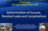 Determination of Success, Residual Leaks and Complications