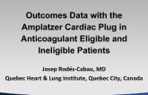 Outcomes Data with the Amplatzer Cardiac Plug in Anticoagulant Eligible and Ineligible Patients