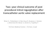 Two- year clinical outcome of post procedural mitral regurgitation after transcatheter aortic valve replacement