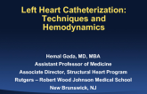 Left Heart Catheterization: Technique and Hemodynamics