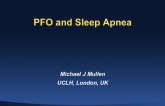 PFO and Sleep Apnea