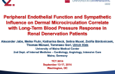 TCT 403: Peripheral Endothelial Function and Sympathetic Influence on Dermal Microcirculation Correlate with Long-term Blood Pressure Response in Renal Denervation Patients