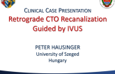 Case #4: CTO Retrograde Recanalization Guided by IVUS