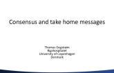 Consensus and Take-home Messages