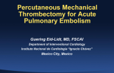 Percutaneous Mechanical Thrombectomy in Acute Pulmonary Embolism